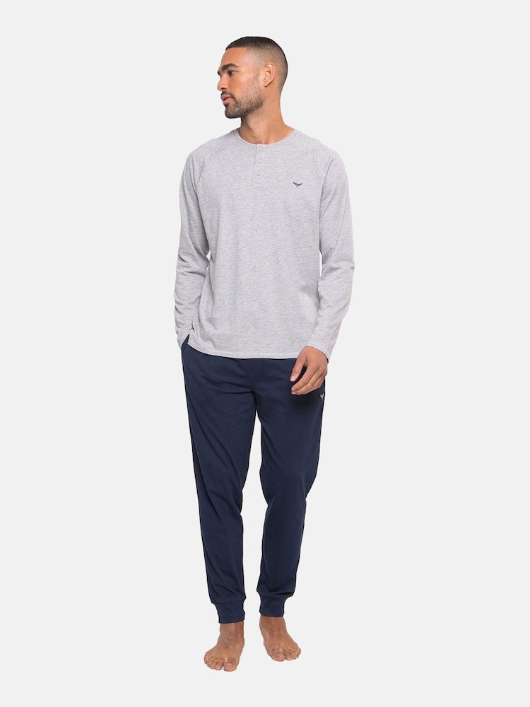 Threadbare Grey Blend Long Sleeve Pyjamas Set - Image 1 of 3