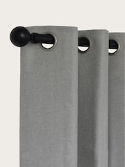 Laura Ashley Black 28mm Eyelet Pole Kit with Ball Finial Curtain Pole - Image 1 of 3