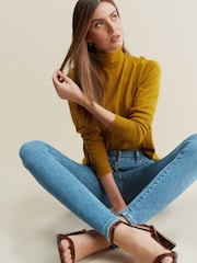 Mid Blue Denim Lift Slim And Shape Skinny Jeans - Image 2 of 6