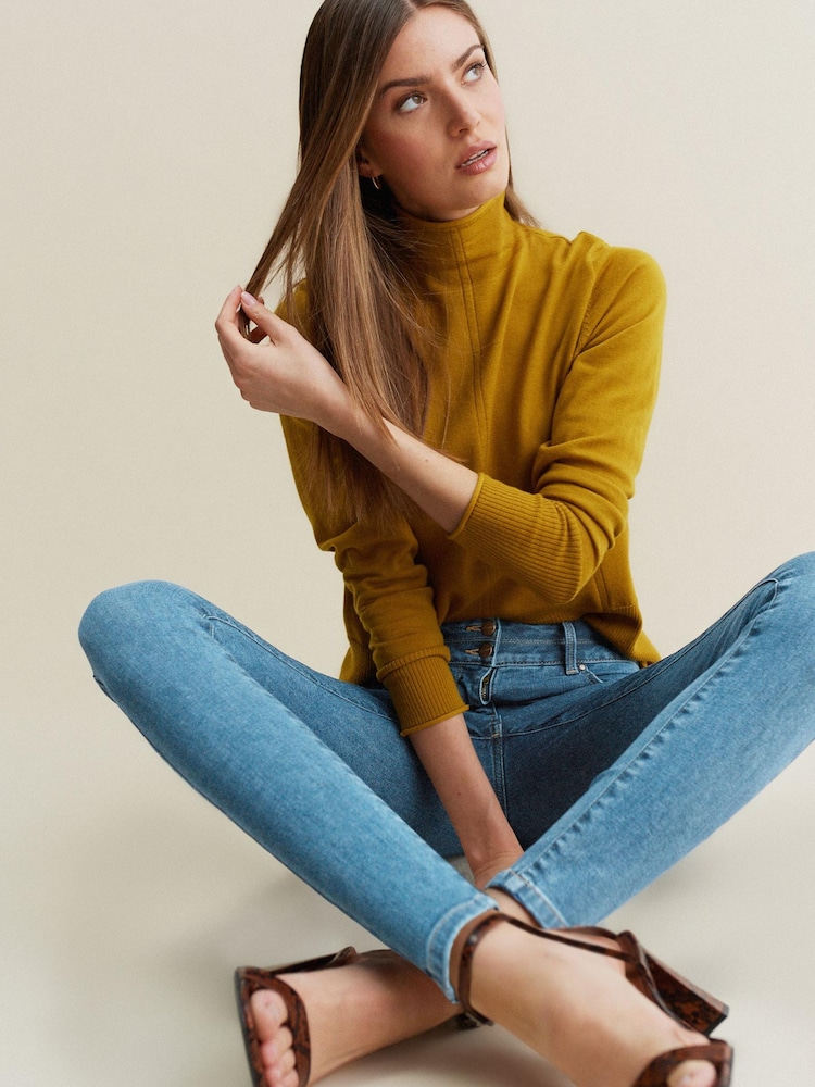 Mid Blue Denim Lift Slim And Shape Skinny Jeans - Image 2 of 6 Mid Blue Denim Lift Slim And Shape Skinny Jeans - Image 2 of 6