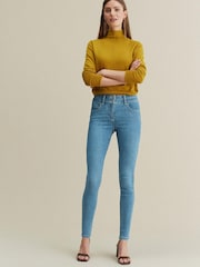 Mid Blue Denim Lift Slim And Shape Skinny Jeans - Image 3 of 6