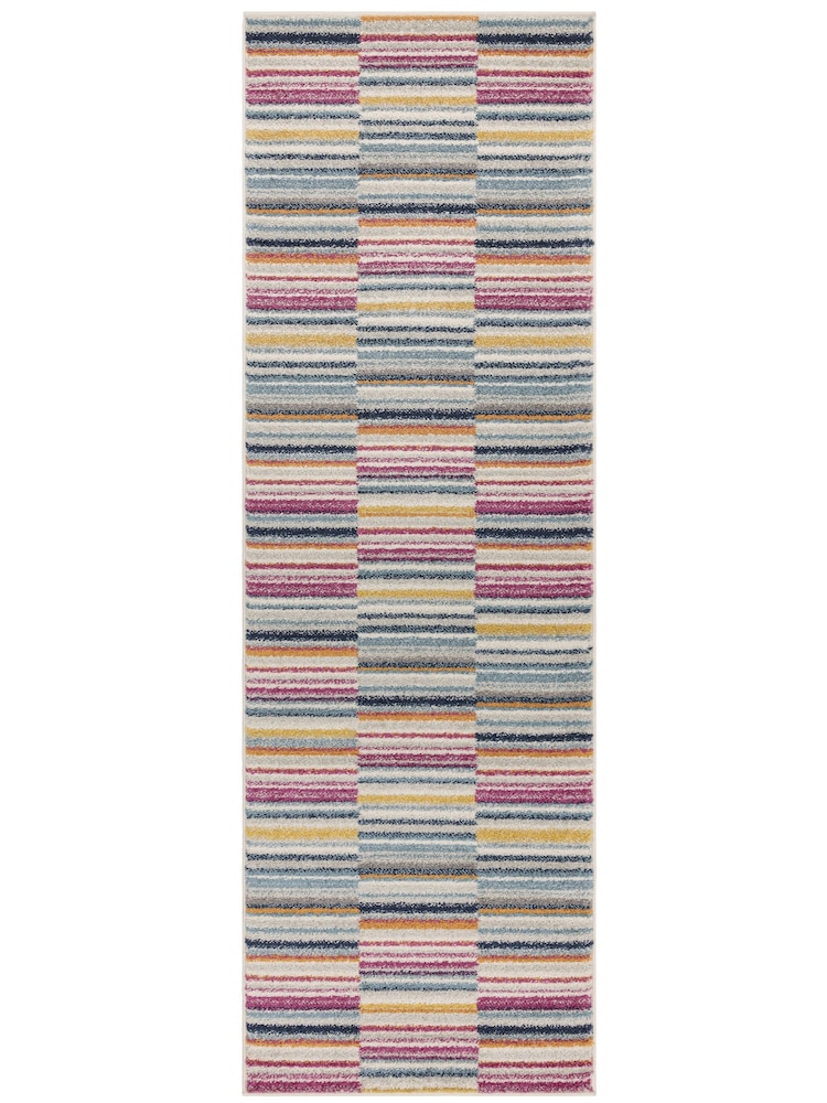 Asiatic Rugs Multicolour Muse Stripe Flatweave Runner Rug - Image 2 of 5