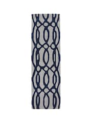 Asiatic Rugs Blue Matrix Wire Hand Tufted Wool Runner Rug - Image 1 of 3