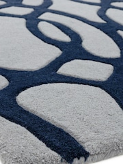Asiatic Rugs Blue Matrix Wire Hand Tufted Wool Runner Rug - Image 2 of 3