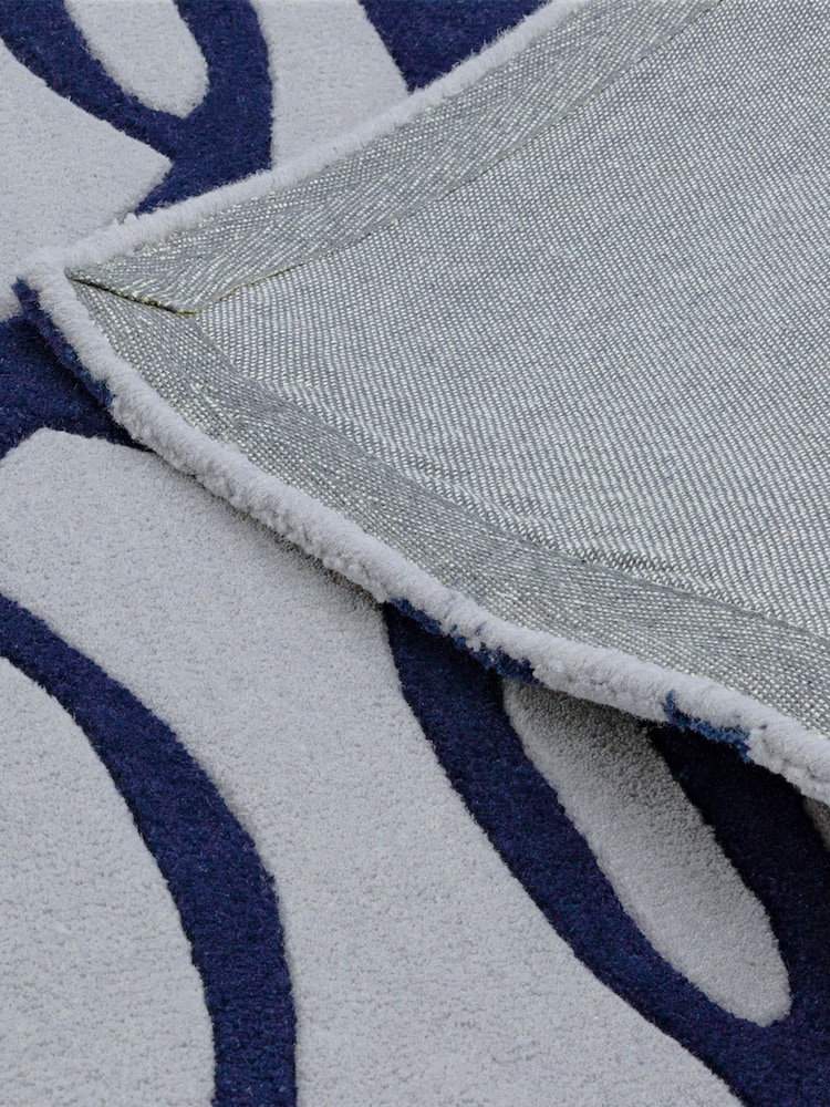 Asiatic Rugs Blue Matrix Wire Hand Tufted Wool Runner Rug - Image 3 of 3