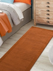 Asiatic Rugs Terracotta Orange York Wool Runner Rug - Image 1 of 4