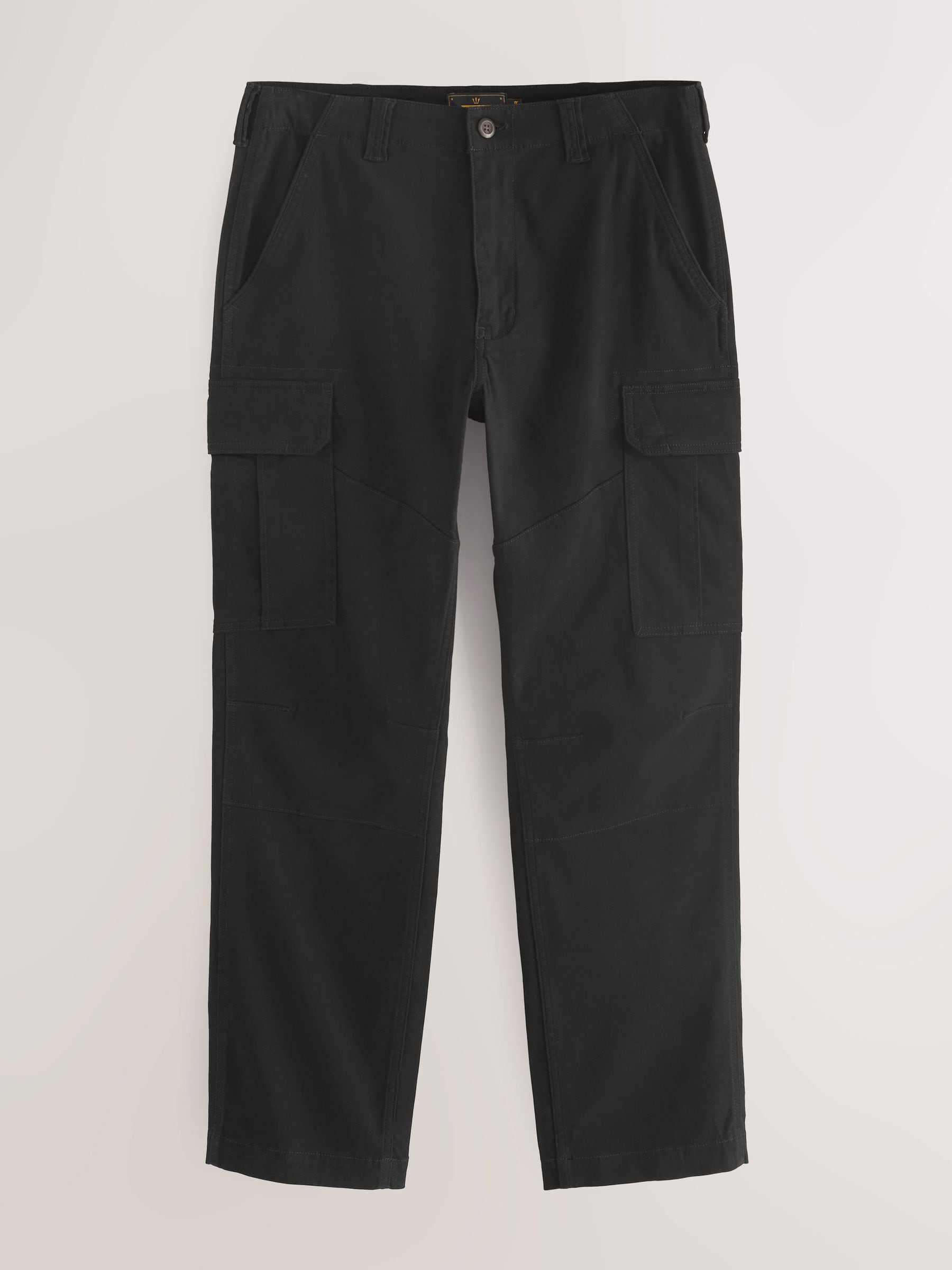 Buy Black Straight Fit Cotton Stretch Cargo Trousers from Next USA