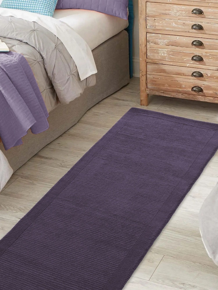 Asiatic Rugs Purple York Wool Runner Rug - Image 1 of 4