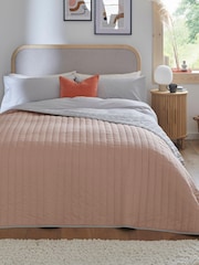 Natural Reversible Cotton Rich Bedspread - Image 2 of 3