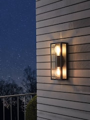 Eglo Black Alamonte 1 Caged Industrial Outdoor Wall Light - Image 1 of 3