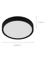 Eglo Black/White Musurita LED Ceiling Light - Image 4 of 5