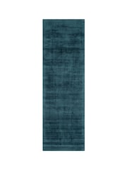 Asiatic Rugs Teal Blue Blade Hand Woven Runner Rug - Image 1 of 3