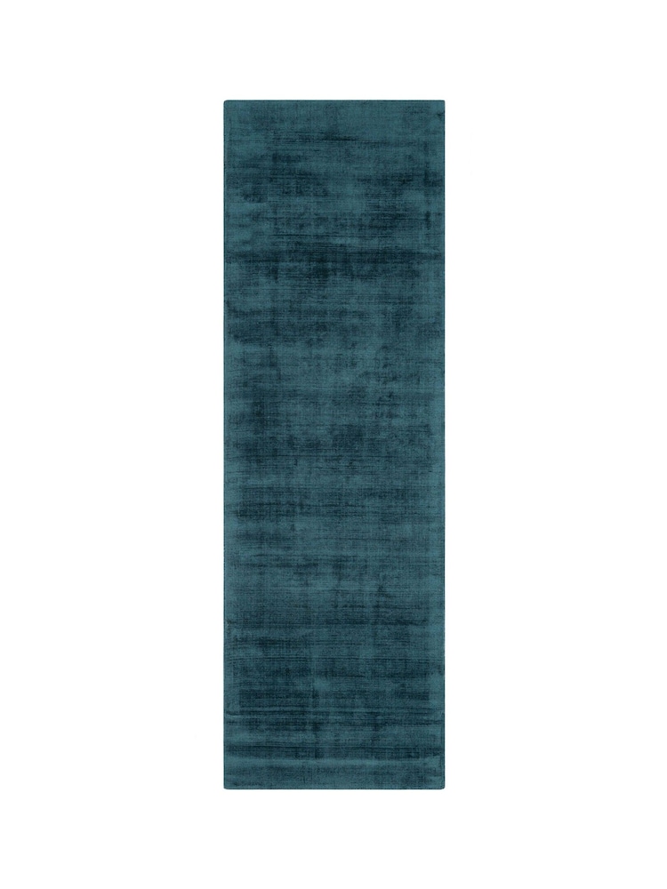 Asiatic Rugs Teal Blue Blade Hand Woven Runner Rug - Image 1 of 3 Asiatic Rugs Teal Blue Blade Hand Woven Runner Rug - Image 1 of 3