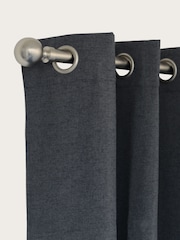 Laura Ashley Matt Nickel 28mm Eyelet Pole Kit with Ball Finial Curtain Pole - Image 1 of 3