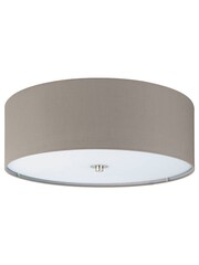Eglo Copper Taupe Pasteri 3 Light Fabric Ceiling Light - Image 3 of 4
