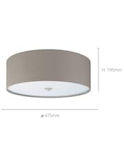 Eglo Copper Taupe Pasteri 3 Light Fabric Ceiling Light - Image 4 of 4