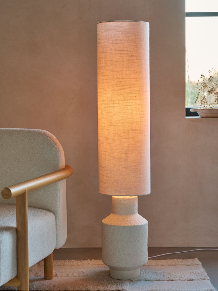 French Connection Cream Lamu Floor Lamp - Image 1 of 3