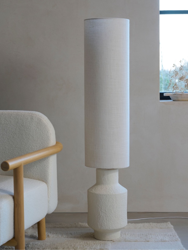 French Connection Cream Lamu Floor Lamp - Image 2 of 3