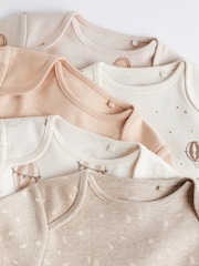 Neutral Short Sleeve Baby Bodysuits 5 Pack - Image 4 of 6