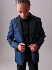Blue Jacquard Jacket (3-16yrs) - Image 1 of 1