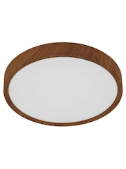 Eglo White Dark Wood Musurita LED Ceiling Light - Image 3 of 6
