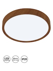 Eglo White Dark Wood Musurita LED Ceiling Light - Image 5 of 6