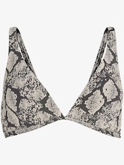 Mint Velvet Jacquard Snake Print Non-Padded Underwire Bikini Top - Image 5 of 6
