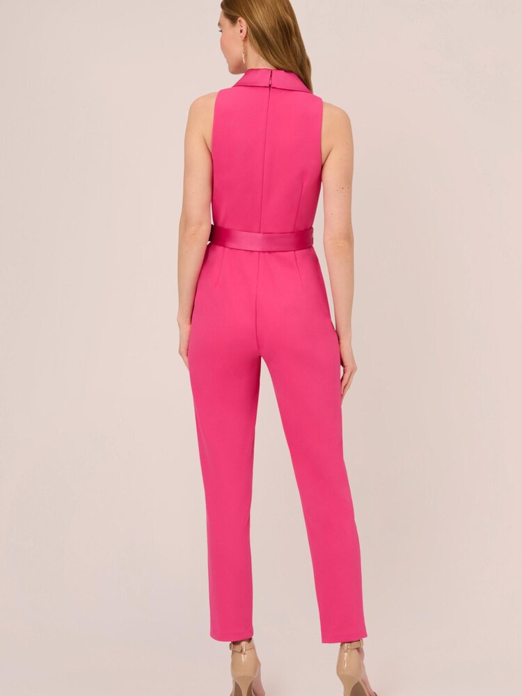 Adrianna Papell Smoking-Jumpsuit aus Kreppstrick, Rosa - Bild 2 von 7
