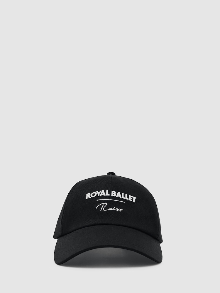 Reiss Black Adagio Reiss | Royal Ballet Logo Cap Unisex Fit - Image 2 of 7 Reiss Black Adagio Reiss | Royal Ballet Logo Cap Unisex Fit - Image 2 of 7