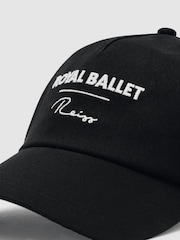 Reiss Black Adagio Reiss | Royal Ballet Logo Cap Unisex Fit - Image 5 of 7