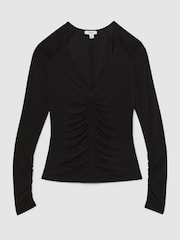 Reiss Black Bethany Top - Image 2 of 7
