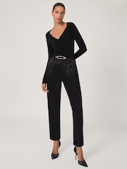Reiss Black Bethany Top - Image 3 of 7