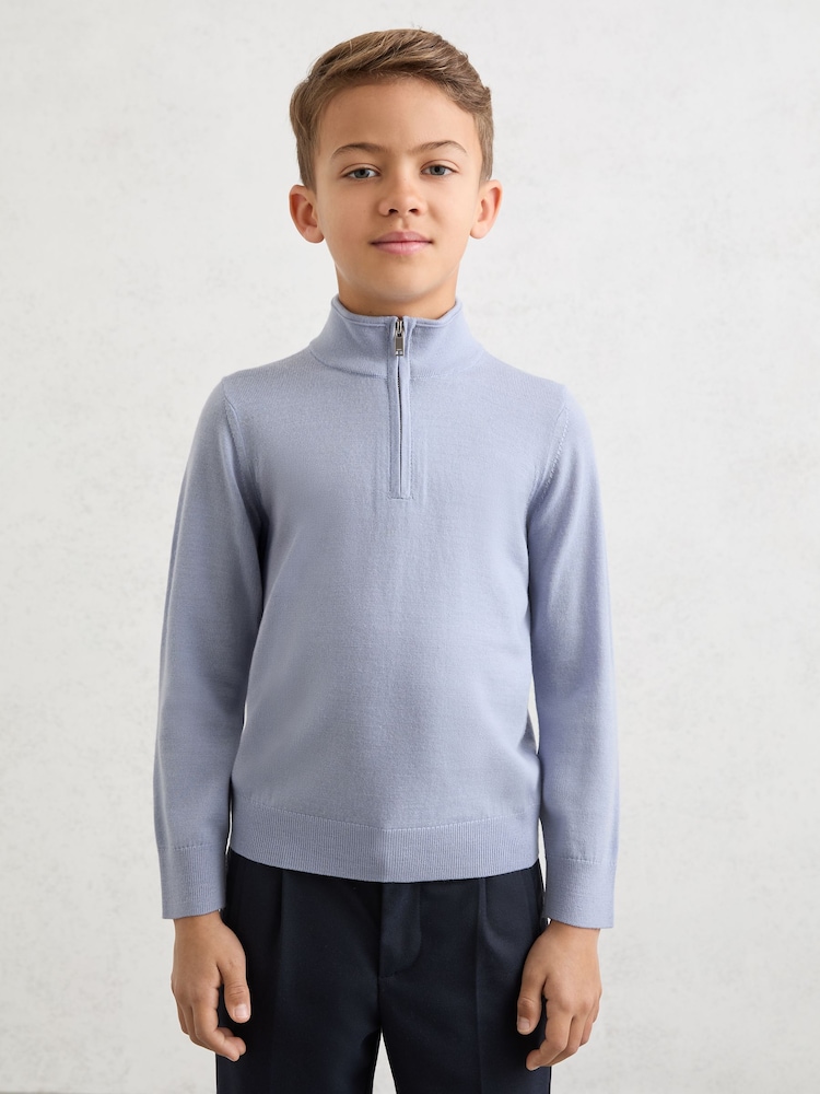 Reiss Sky Blue Blackhall Jumper - Image 2 of 5 Reiss Sky Blue Blackhall Jumper - Image 2 of 5