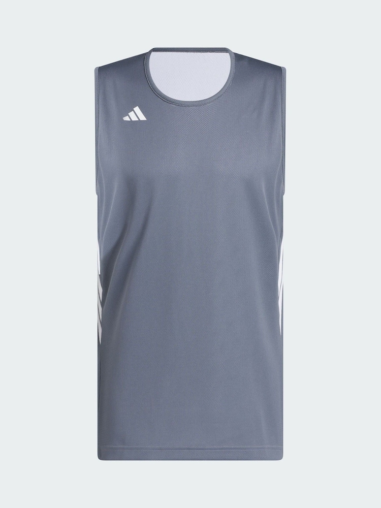 adidas White 3G Speed Reversible Basketball AEROREADY Jersey - Image 1 of 5