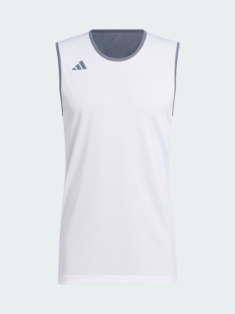 adidas White 3G Speed Reversible Basketball AEROREADY Jersey - Image 2 of 5