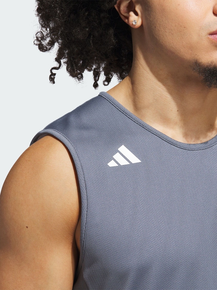adidas White 3G Speed Reversible Basketball AEROREADY Jersey - Image 5 of 5