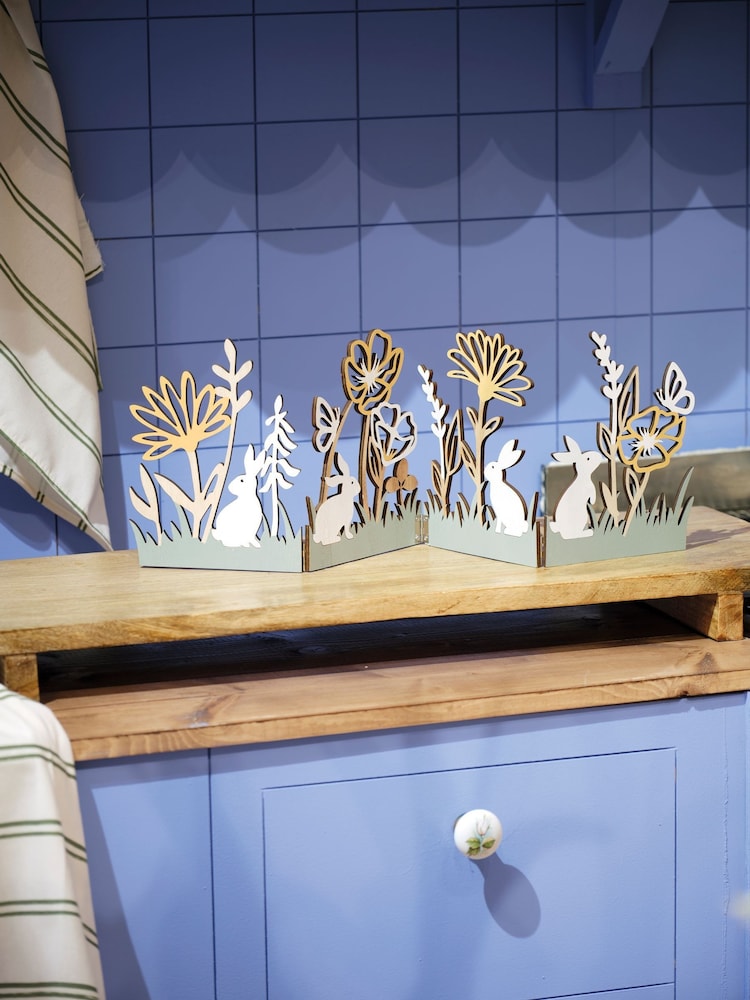 Decoris Bunny & Flower Easter Decoration - Image 1 of 2