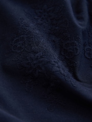 Navy Crochet Trim Shorts - Image 7 of 7