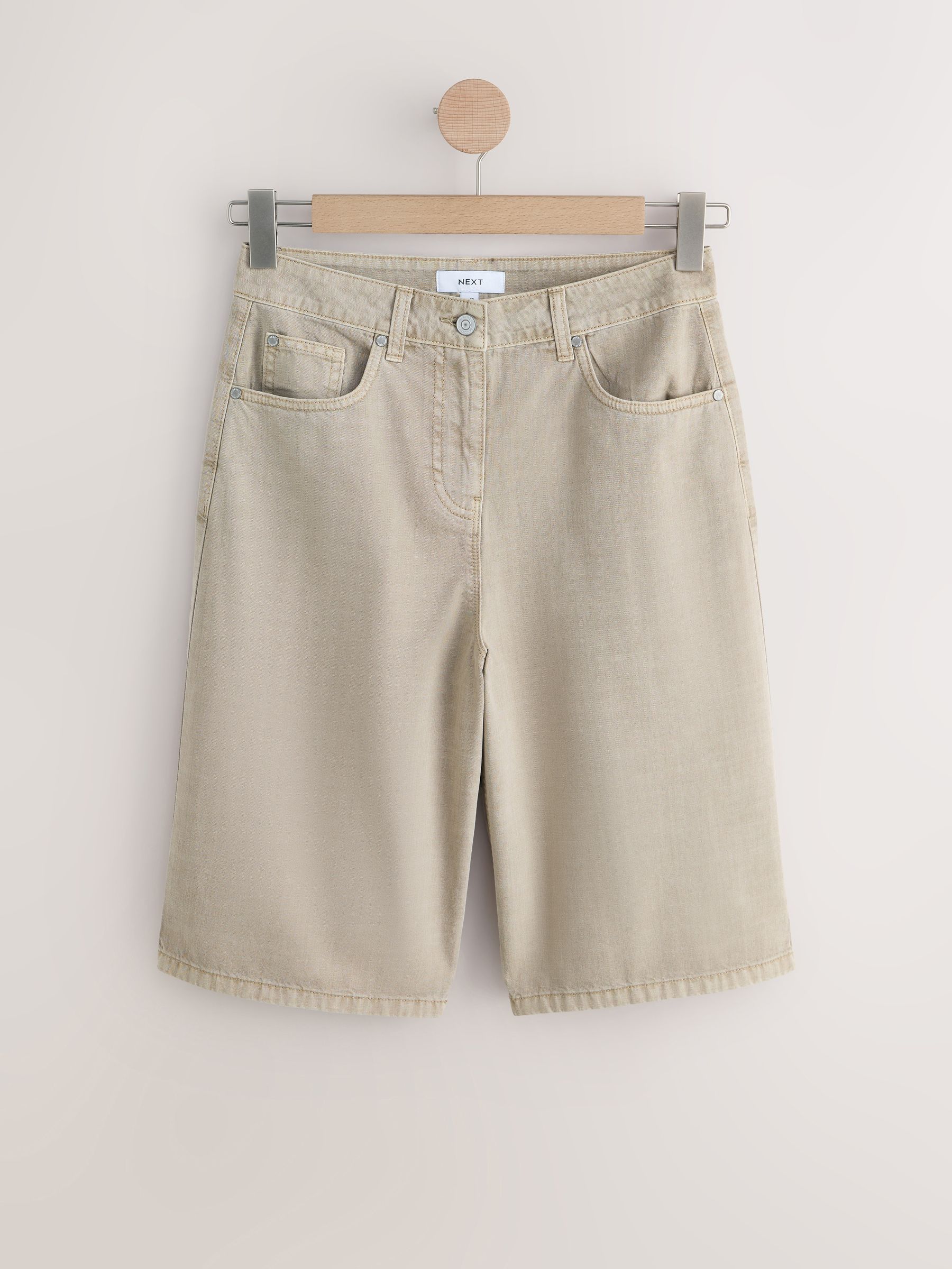 Buy Beige Stone Bermuda Cotton Chino Shorts from Next USA
