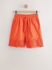 Orange Crochet Trim Shorts - Image 6 of 10
