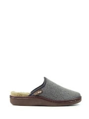 Lazy Dogz Grey Jacob Warm Lined Slip On Slippers - Image 2 of 6