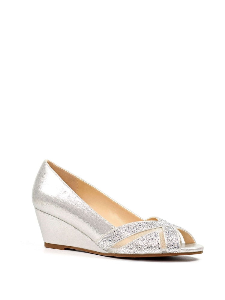 Lunar Silver Adriana Wedge Shoes - Image 2 of 7 Lunar Silver Adriana Wedge Shoes - Image 2 of 7