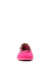 Lunar Pink Bow Tartan Trim Pump Slippers - Image 5 of 8