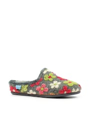 Lunar Grey Dolly Flower Mule Slippers - Image 2 of 9