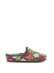 Lunar Grey Dolly Flower Mule Slippers - Image 3 of 9