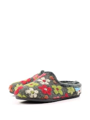 Lunar Grey Dolly Flower Mule Slippers - Image 7 of 9