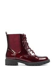 Lunar Red Alexis Patent Fashion Boots - Image 4 of 7