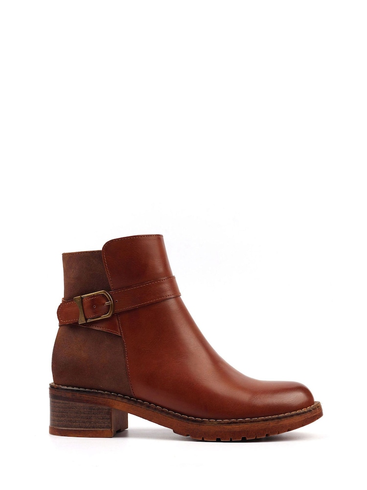 Lunar Demure Ankle Brown Boots - Image 1 of 7 Lunar Demure Ankle Brown Boots - Image 1 of 7