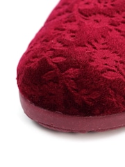 Lunar Red Amaretto Slip On Wedge Heeled Slippers - Image 10 of 10