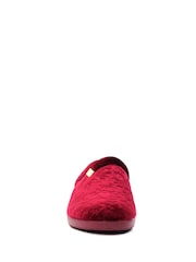 Lunar Red Amaretto Slip On Wedge Heeled Slippers - Image 5 of 10